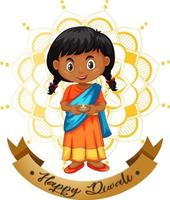 Happy Diwali Festival of Lights vector