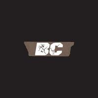 vector de diseño de logotipo creativo bc