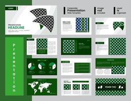 Modern minimal creative business presentation power-point slides set design vector