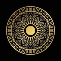 Luxury Gold Mandala Black Background vector
