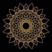 mandala de lujo dorado vector