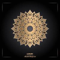 Luxury creative Mandala with black Background vector