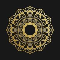 Luxury Mandala with black Background vector