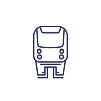 monorail icon on white, line vector