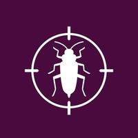 pest control icon with a borer bug vector