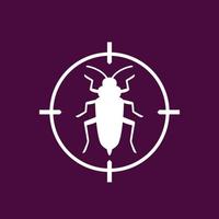 pest control icon with a borer bug vector