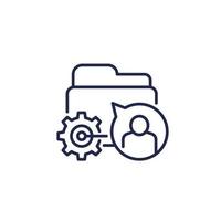 project manager icon, line vector