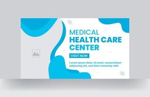 plantilla de diseño de banner web y atención médica en miniatura de portada médica vector