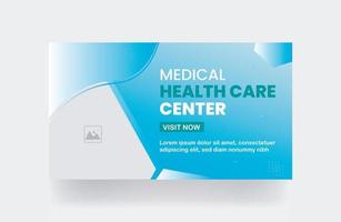 Medical healthcare thumbnail and web banner template vector