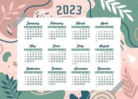 Creative Abstract 2023 Calendar Template vector