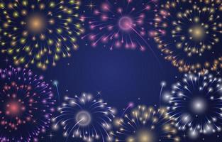 Colorful Fireworks Background vector