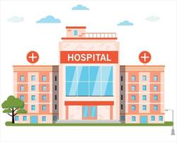 The hospital building is professional medical center, vector illustration Eps 10.