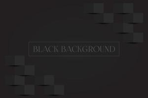 Fondo de lujo negro abstracto 3d con elementos geométricos. elegante estilo de corte de papel realista. diseño de papel tapiz minimalista para afiches, folletos, presentaciones, sitios web. vector