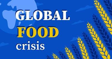 The concept of a global food crisis due to the problems of wheat exports from Ukraine. vector