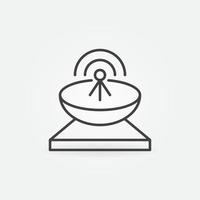 Dish Parabolic Antenna outline vector concept icon