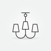 Chandelier linear vector concept icon or symbol