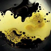 Black and yellow liquid background vector