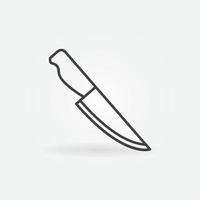 concepto de vector de cuchillo icono mínimo en estilo de línea delgada