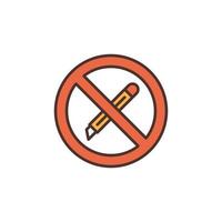 Do not use Boxcutter tool vector concept colored icon