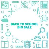 Vector Back to School Big Sale concept colored illustration