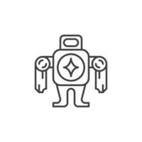 Robot vector concept minimal icon in outline style