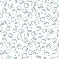 Toilet Paper vector minimal outline seamless pattern