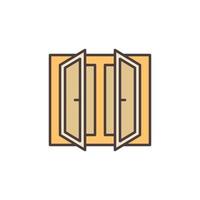 Opened Window vector concept colored modern icon