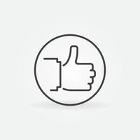 Thumbs up in Circle vector outline concept icon