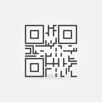 QR Code linear vector concept minimal icon