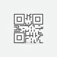 código qr concepto de vector lineal icono mínimo