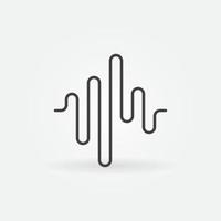 Sound Wave vector concept icon in outline style