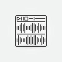 Sound Editing outline vector concept icon