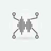 Speech or Voice Recognition vector concept outline icon