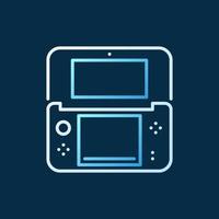 Vector Handheld Game Console linear colored icon or sign