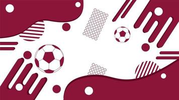 Football background red white template design vector for schedule or result match