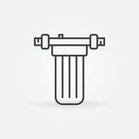 Main Water Filter vector concept icon in outline style