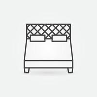 Vector King Double Bed concept icon in thin line style