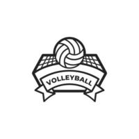 plantilla de diseño de logotipo de deporte de voleibol vector