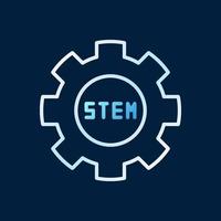 STEM Gear vector colored outline concept icon or logo