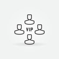 VIP vector concept linear icon