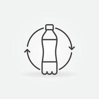 Plastic Bottle Recycling vector concept outline icon