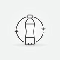 Plastic Bottle Recycling vector concept outline icon