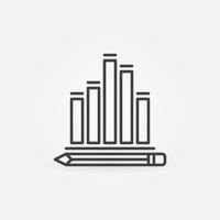 Pencil with Sound Wave line icon. Sound Design symbol vector