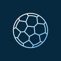 icono de color lineal de vector de balón de fútbol. símbolo de pelota de fútbol