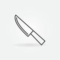 icono o símbolo de concepto de línea delgada de vector de cuchillo