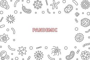 Pandemic vector concept minimal frame or illustration