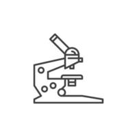 Microscope vector concept icon in thin line style