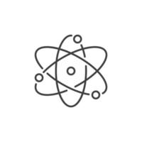 Atom vector concept icon in thin line style