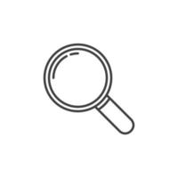 Magnifying Glass outline icon. Vector Magnify symbol