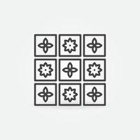 Tiles vector concept icon in outline style